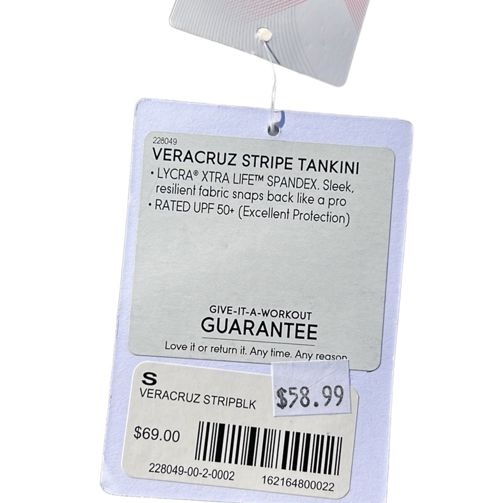 Athleta Veracruz Stripe Striped Tankini Swim Top SIze Small New - Picture 7 of 10